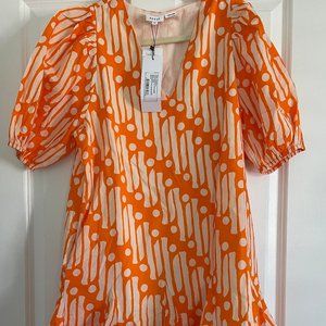 Rhode - Saira Puff-Sleeve Batik Cotton Dress